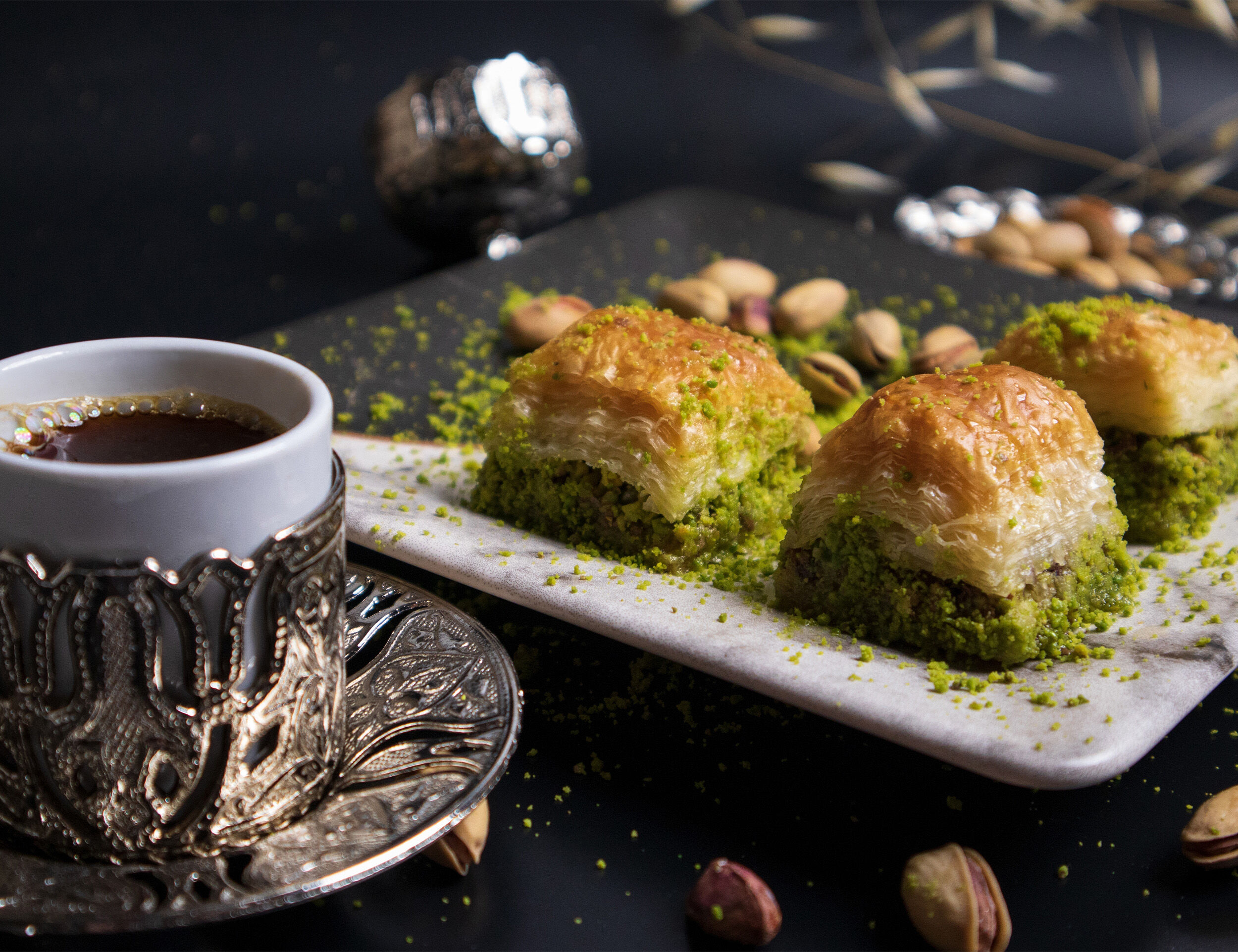 Baklava – A traditional Eid dessert made of flaky pastry layers, nuts, and sweet syrup.